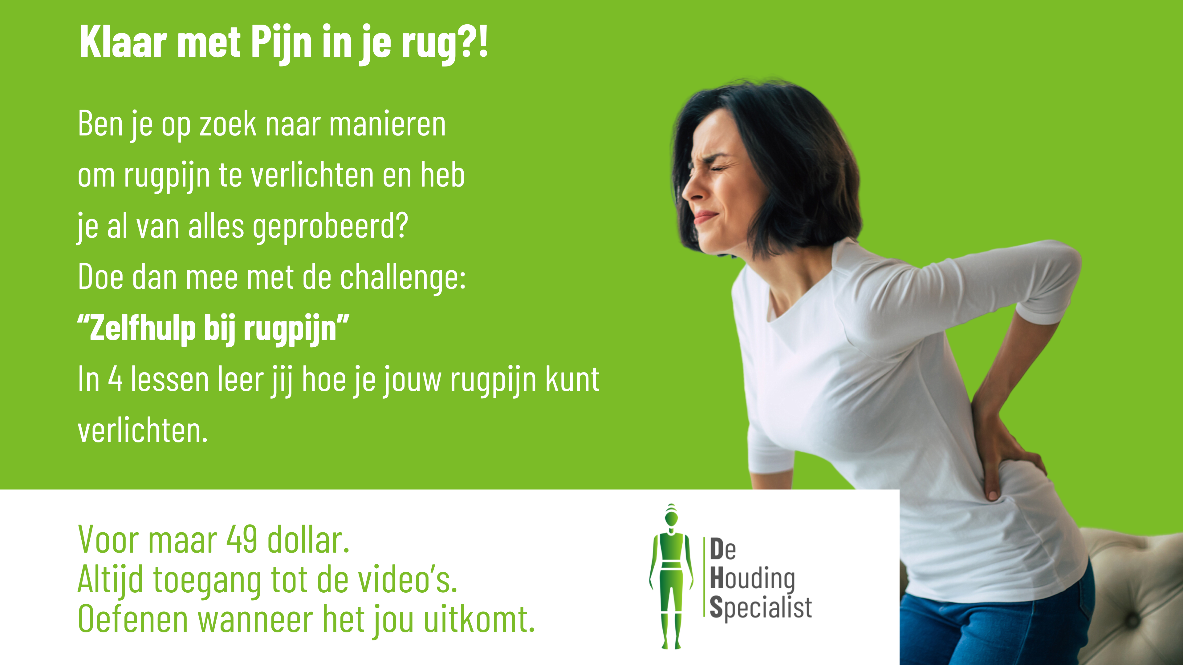 Challenge - Zelfhulp bij rugpijn