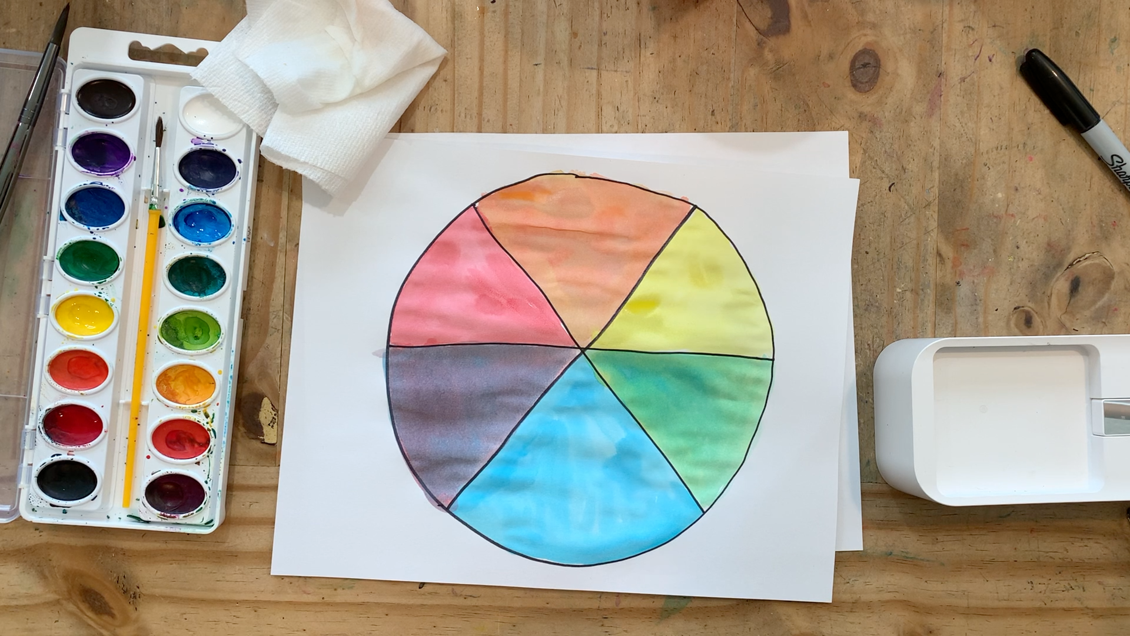 Color Wheel Watercolor