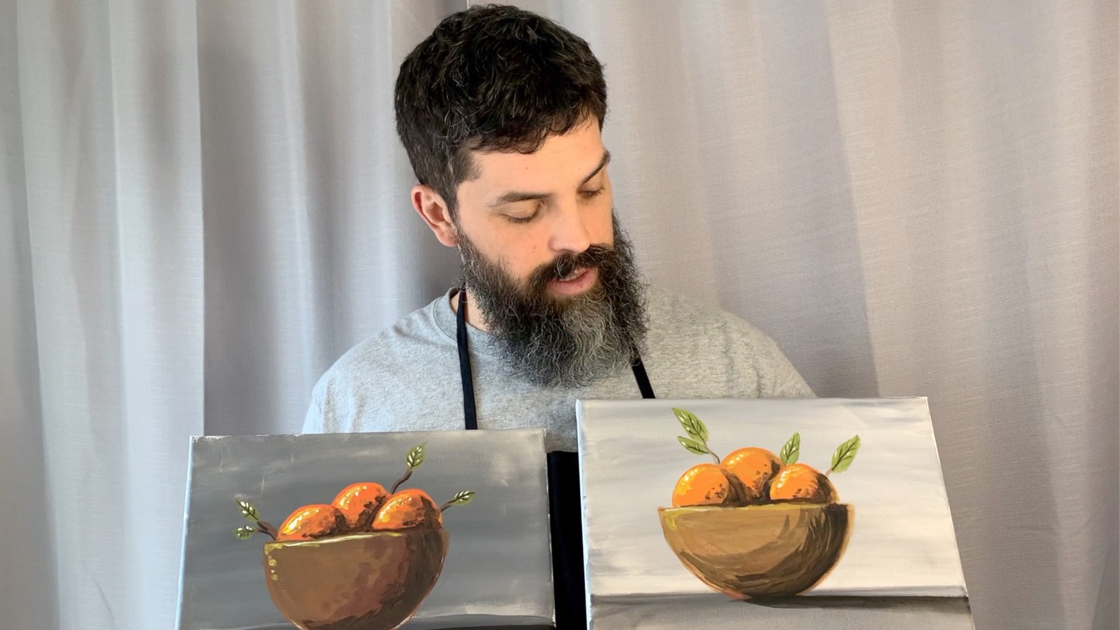 Bowl of Oranges - Acrylics Paints