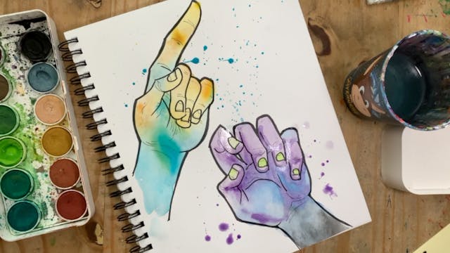 Hand Drawing and Painting Timelapse