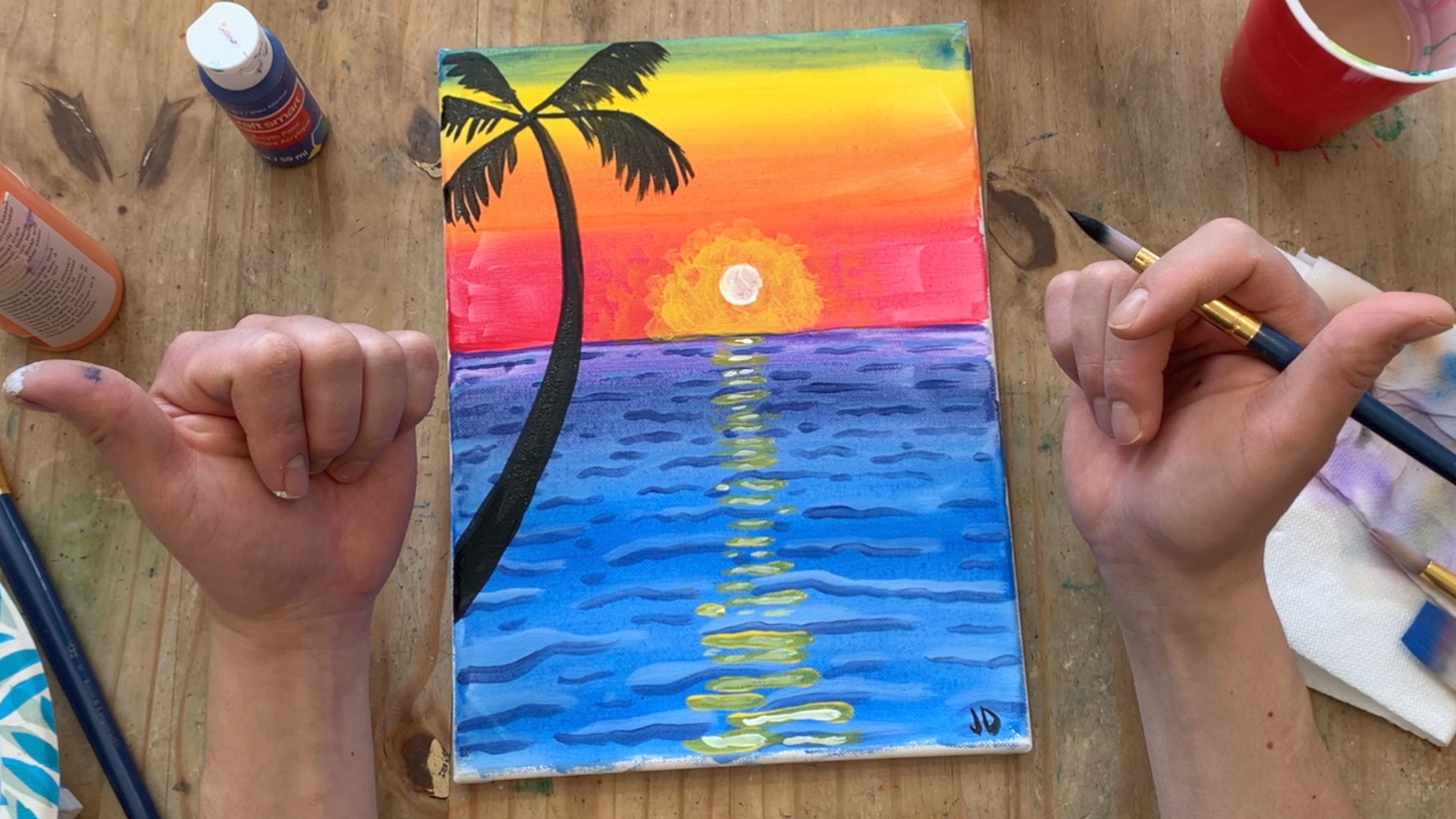 Ocean Sunset - Acrylic Paints