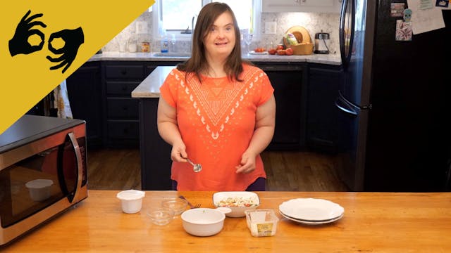 Making Veggie Salad with Rice - ASL