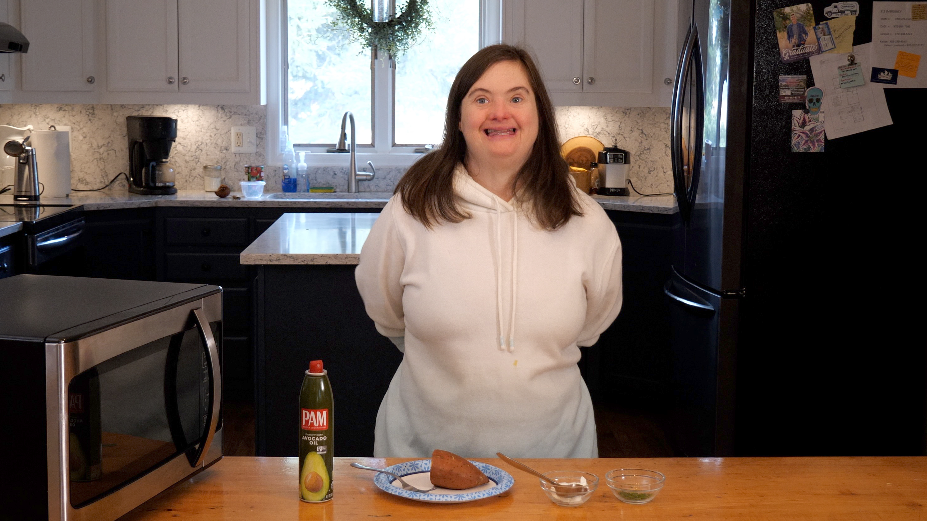 Making Microwave Sweet Potato