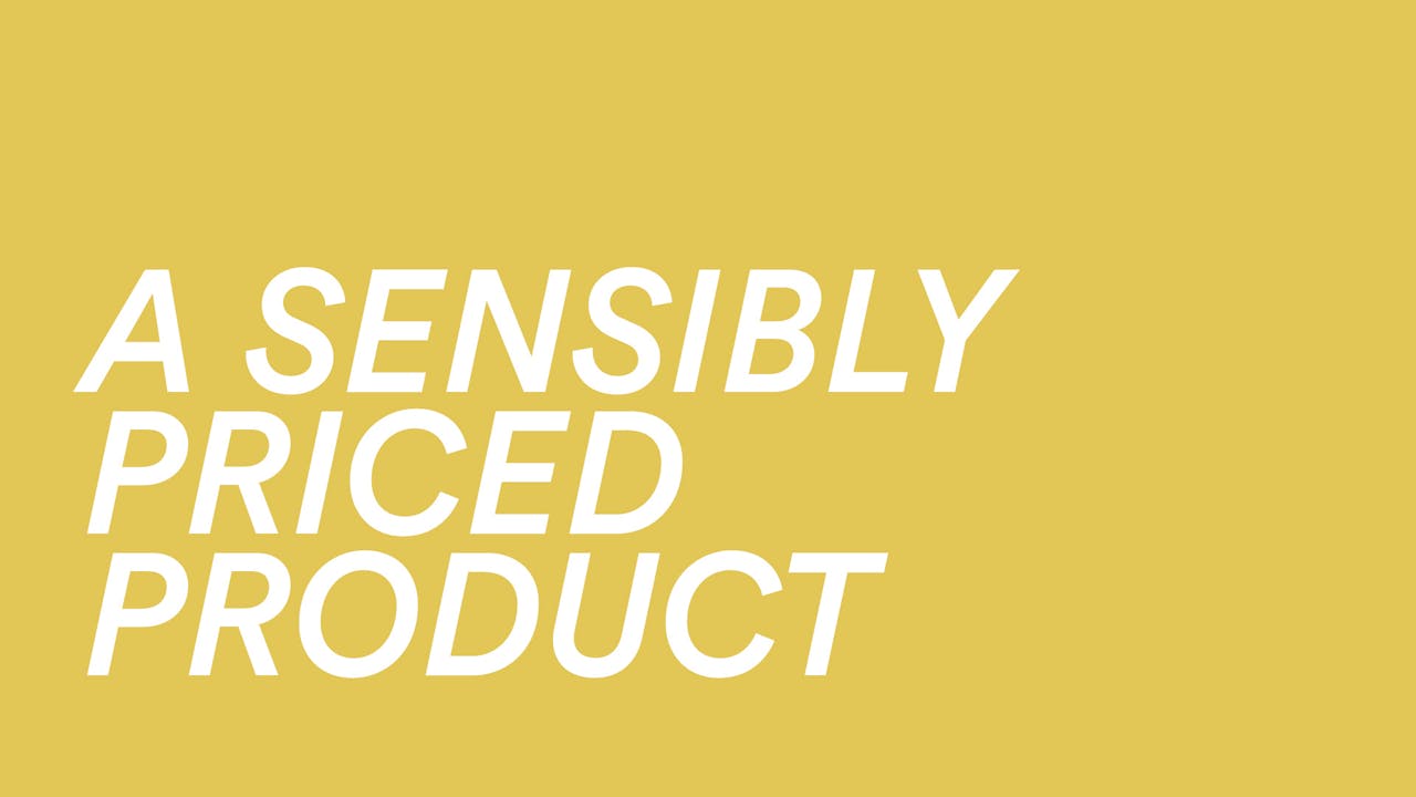 A Sensibly Priced Product