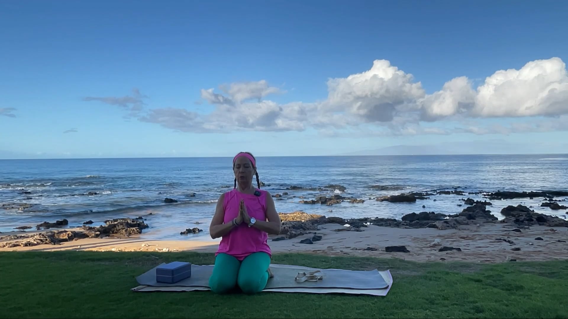 11-19-24 Gentle Beach Yoga: Focus on activating the feet to the hips, for bone and muscle strength.