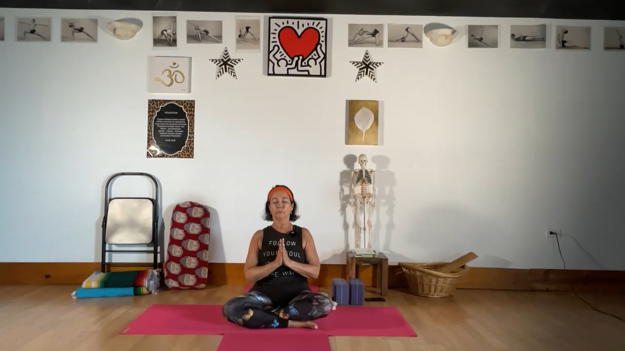 10-26-22 Iyengar Yoga: Connecting the shoulder blades to the sternum.