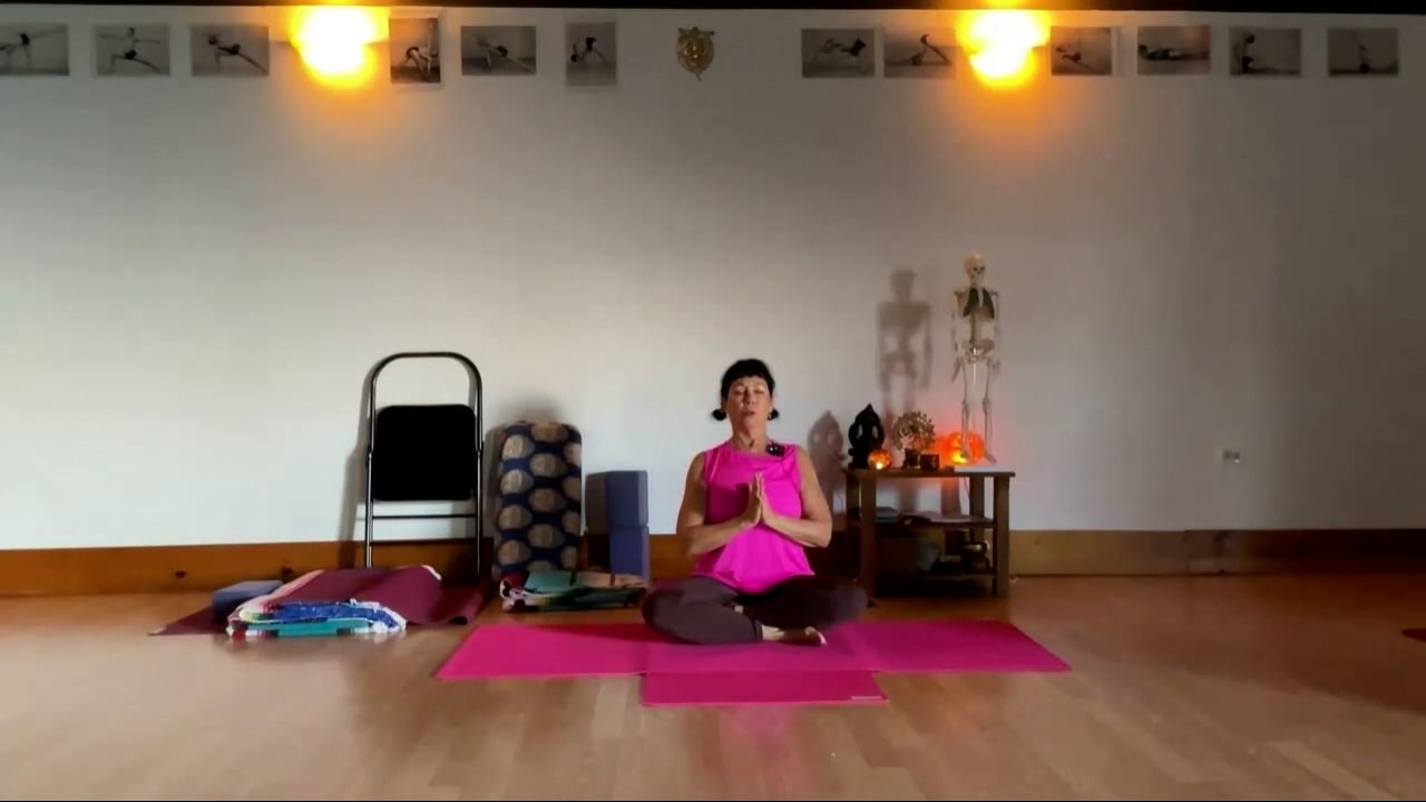 1-15-24 Iyengar Yoga: Focus on seated twist, preparing for prone backbends.