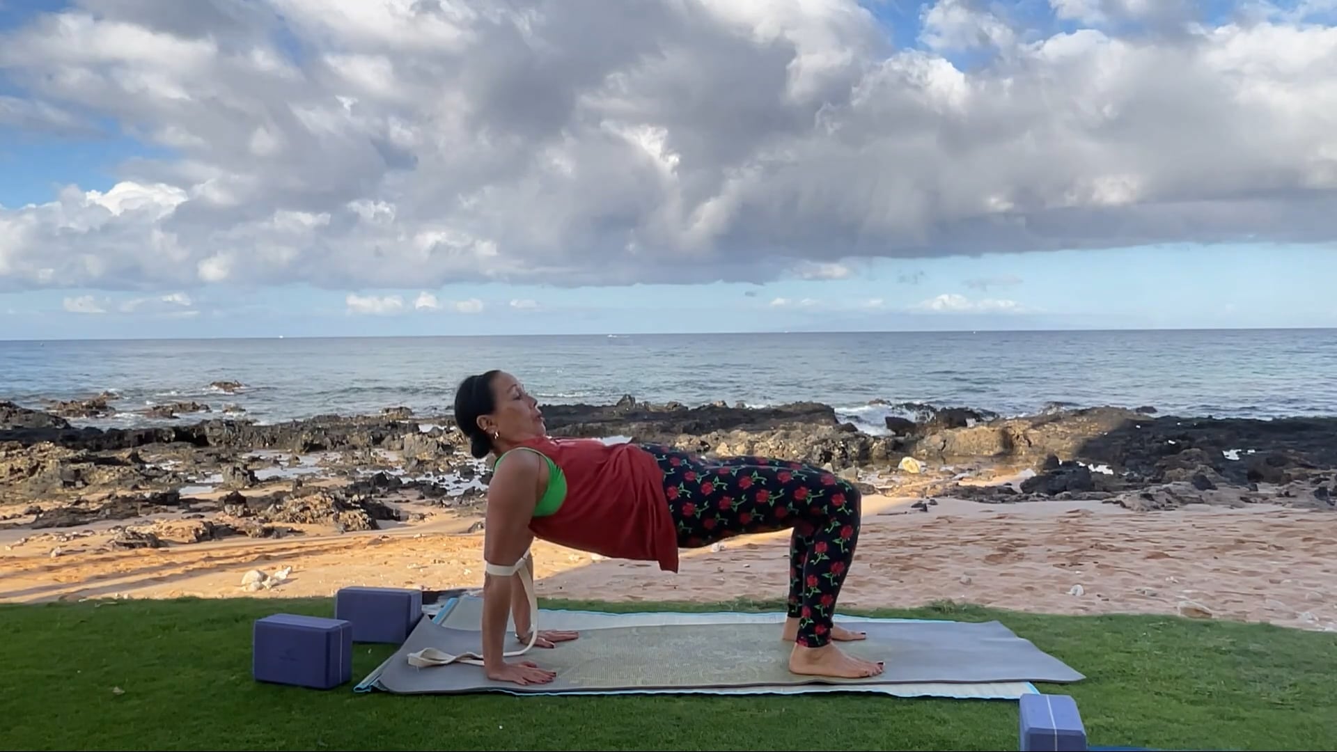 1-15-25 Gentle Beach Yoga: Forward bend, back bend, twist. Connecting the foundation of alignment and balance.