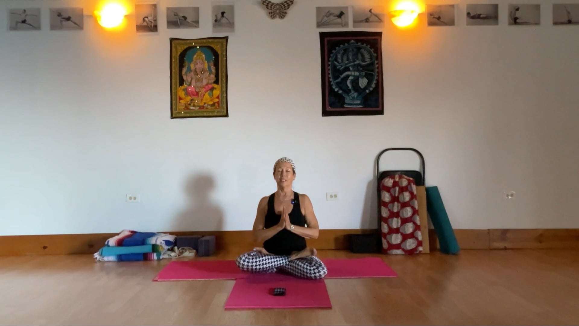 9-23-24 Iyengar Yoga: Focus on feet, knees, and hips in variations of padmasana.