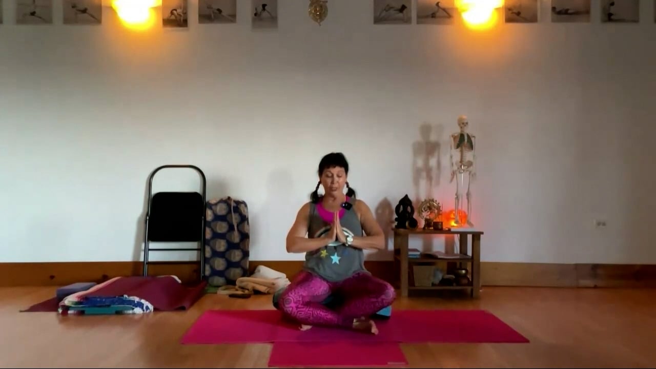 1-22-24  Iyengar Yoga: Focus on the front body ascending to back arches, abdominal strengthening,