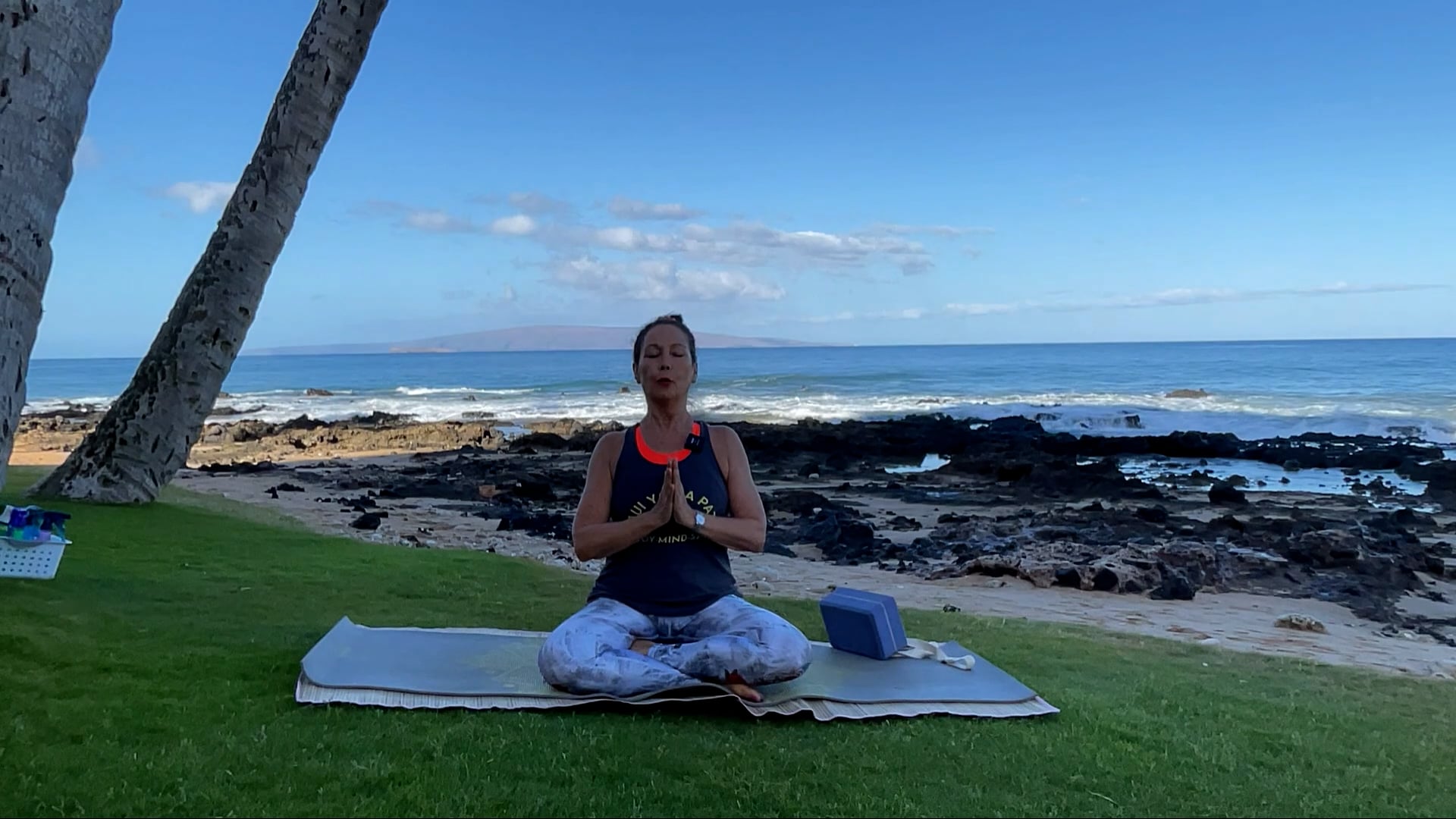 7-16-24 Gentle Beach Yoga: Focus on stretching the lower back/hips, strengthening abdominals, and relaxation.