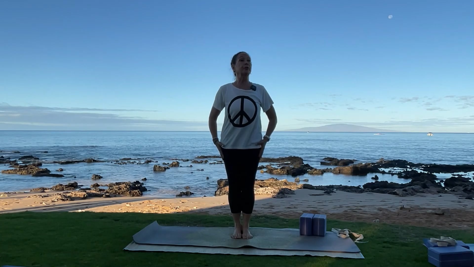 12-19-24 Gentle Beach Yoga: Focus on foundations of Tadasana mountain pose, standing and lying.