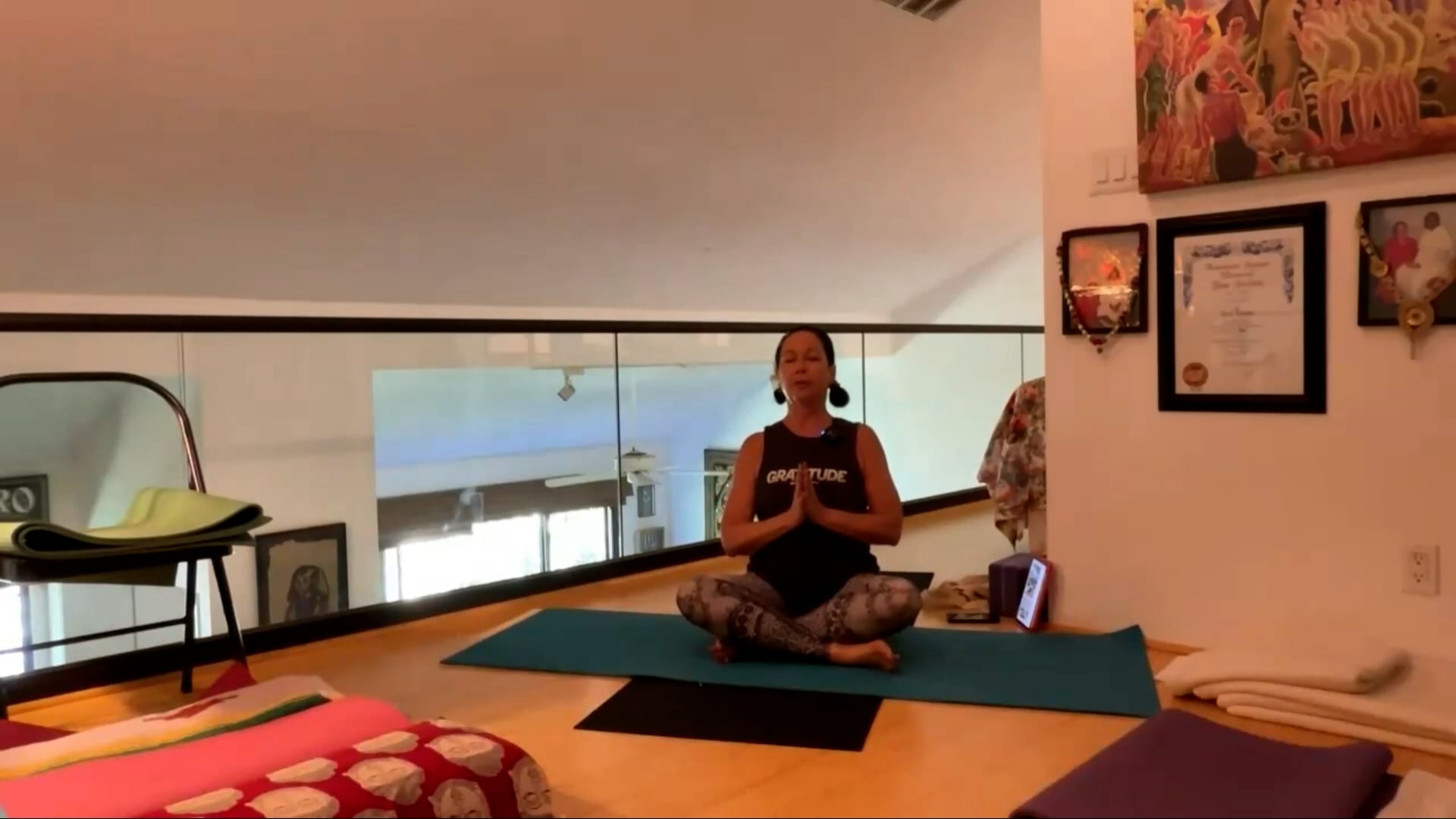 7-10-23  Iyengar Yoga: Focus on relaxing the nervous system, shoulder health, and flexibility/strength of legs/arms.