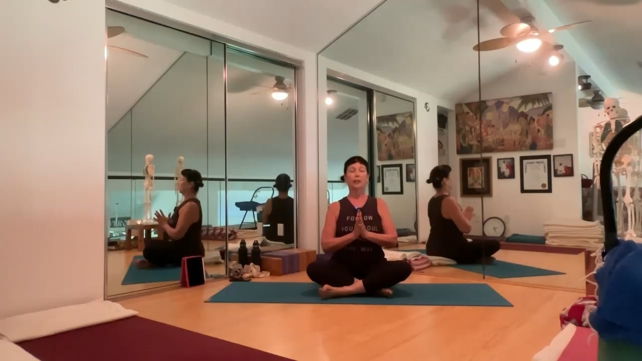 4-14-23 Iyengar Yoga: Focus on hands and feet to deepen energy flow.