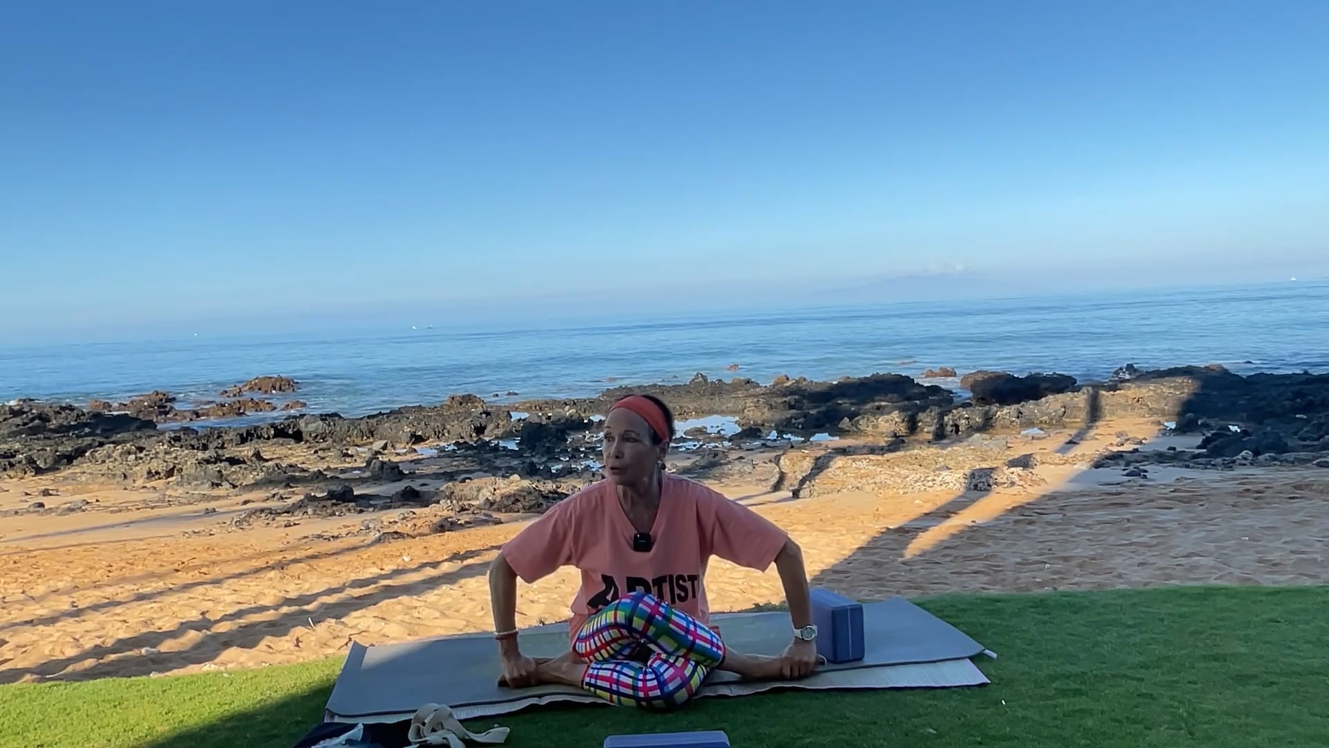 1-28-26 Beach Yoga Beginner: Focus your eyes, level, open, and inward.