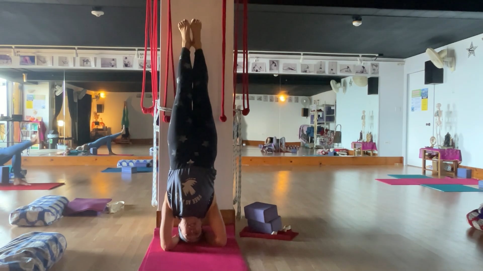 5-19-25 Iyengar Yoga: Foundations to Inversions, conquering fear.