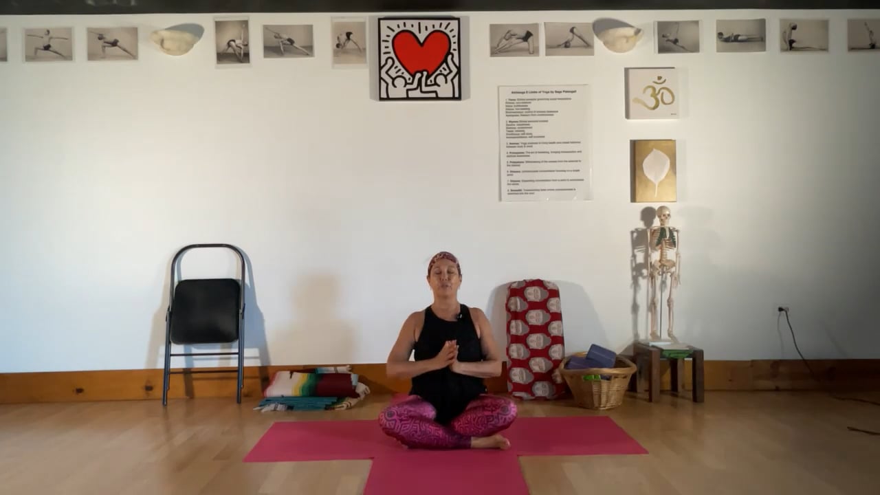 7-19-22 Iyengar Yoga: Opening hips, flowing through sitting, standing, inverting, and pranayama.