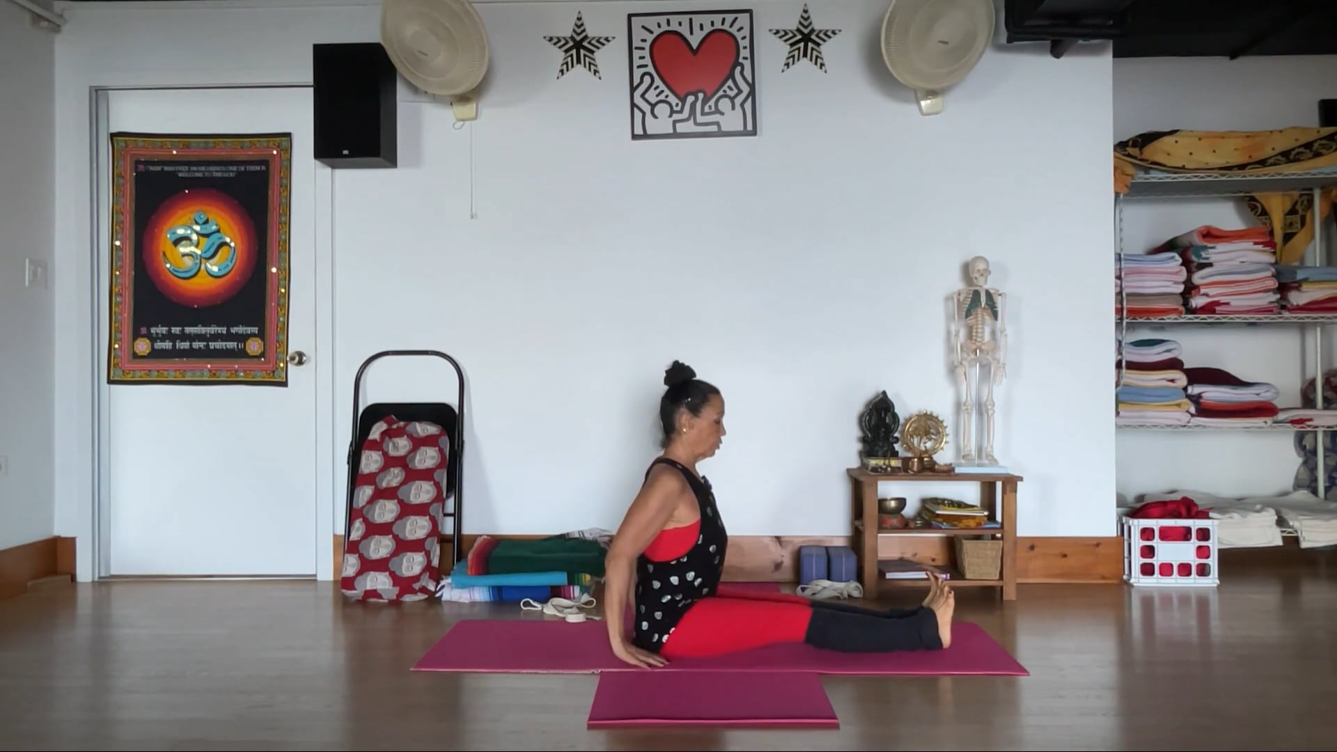 1-13-25 Iyengar Yoga: Foundations for Hanumanasana (splits). Hip and  leg and feet stretching in all four directions.