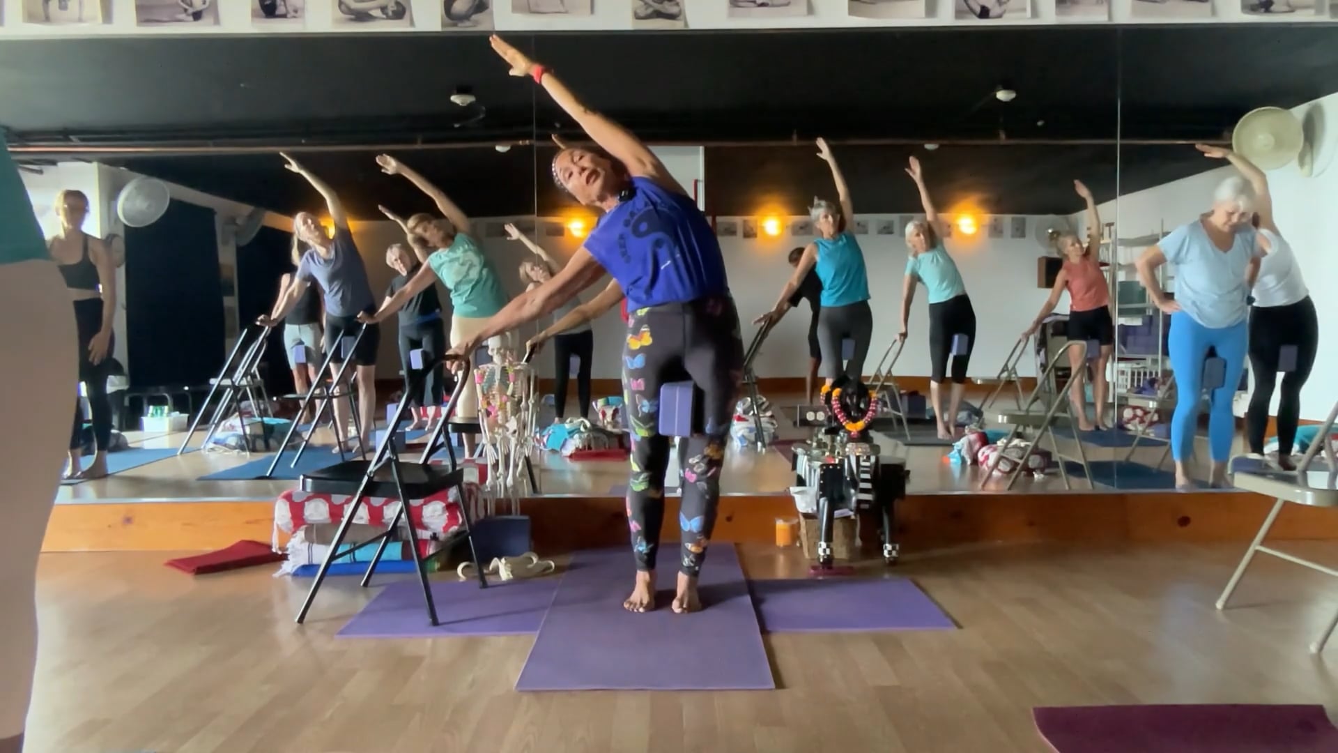 2-5-26 Iyengar Yoga Beginner: Focus on Tadasana (mountain pose with variations for grounding and lengthening.