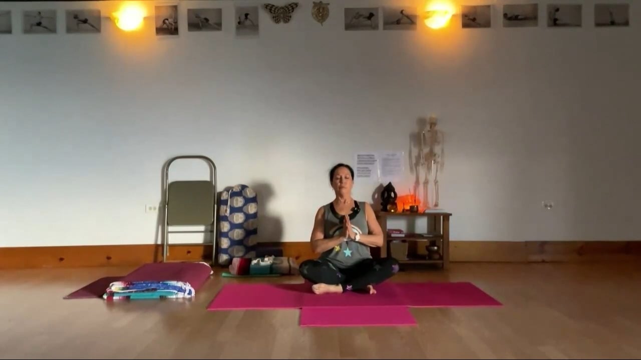 3-27-24  Iyengar Yoga: Focus on shoulder support and working on posterior hips.