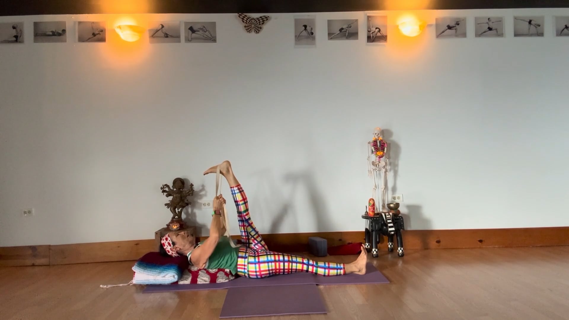 3-6-26 Iyengar Yoga- Beginner Level: Grounding the mind through the feet by lifting the arches, while extending the side spine t