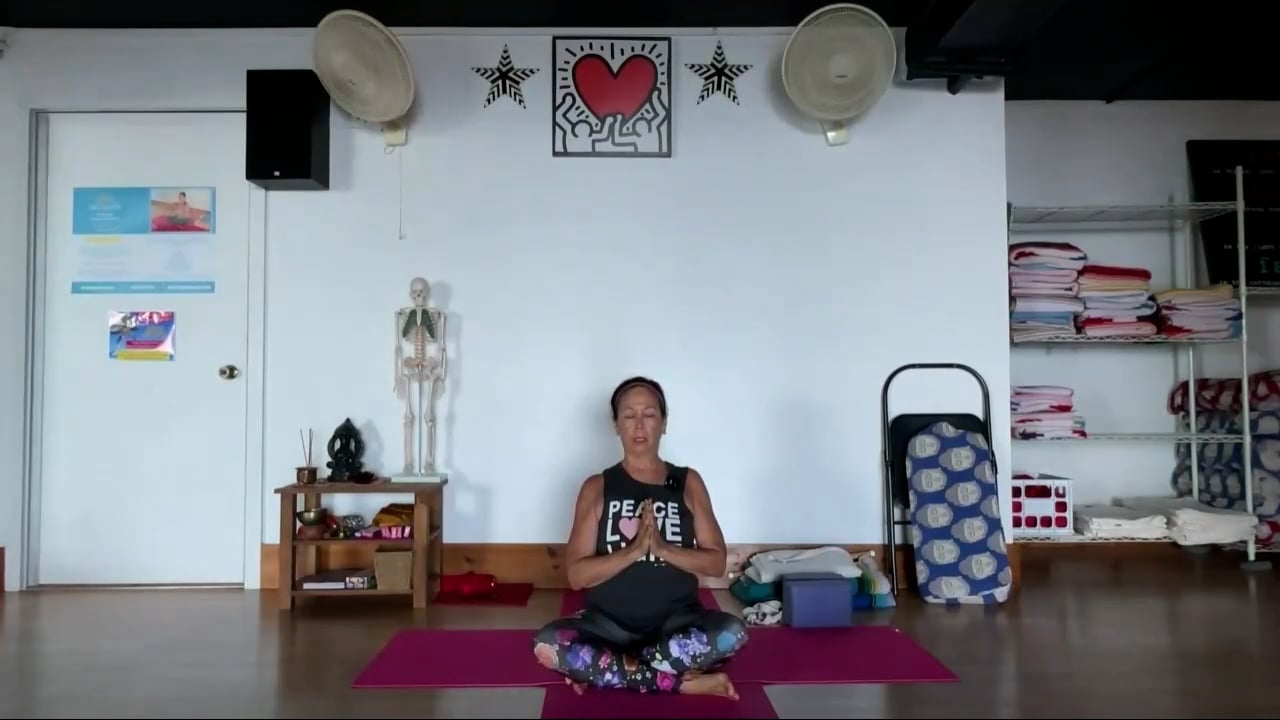 8-5-24 Iyengar Yoga: Focus on lengthening the side body with hip stability.