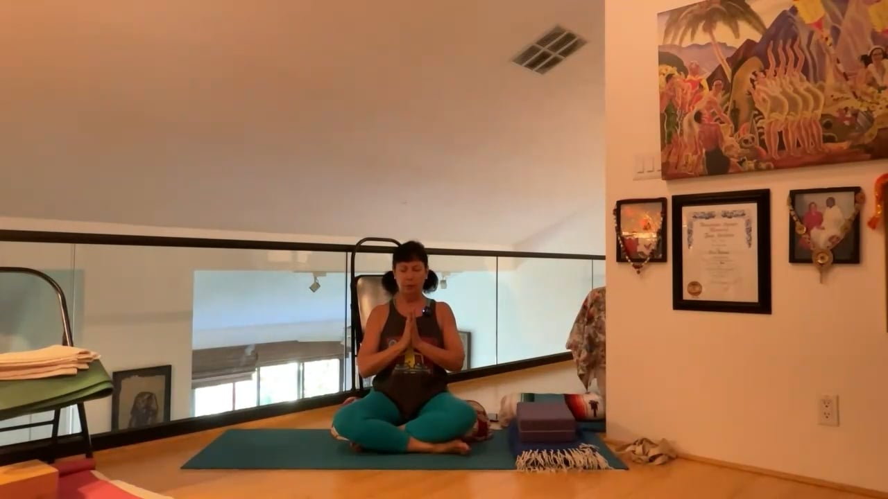 6-3-23 Iyengar Yoga: Focus on back care, shoulder opening and strengthening, and neck alignment.