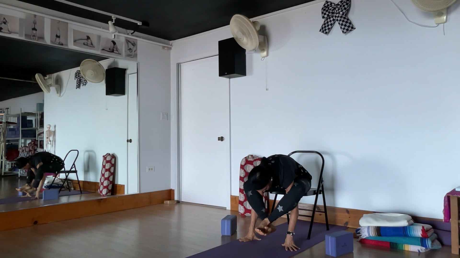11-24-25 Iyengar Yoga: Focus on concave spine, upright, ascending, using a chair.