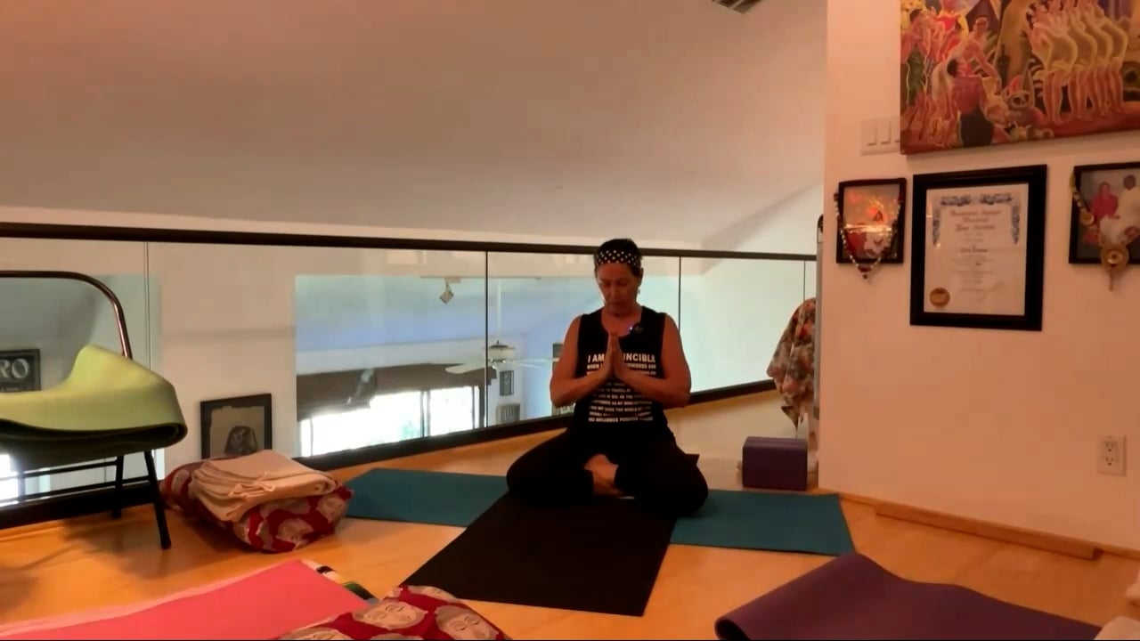 8-7-23 Iyengar Yoga: Focus on the action of the feet/ankles/toes for circulation and improved spinal alignment.