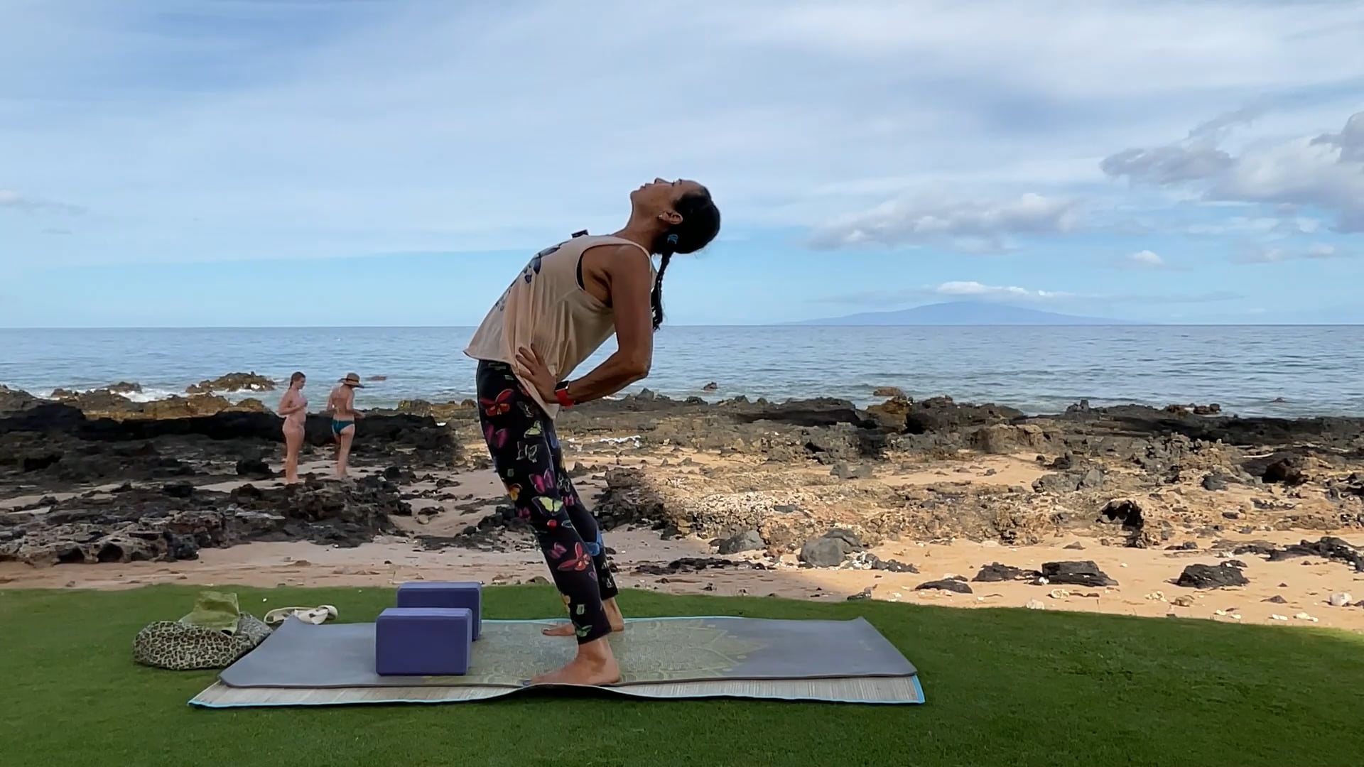 6-26-25 Gentle Beach Yoga: Adjusting from the hands to the feet, spinal alignment and balance, breath, and complete relaxation
