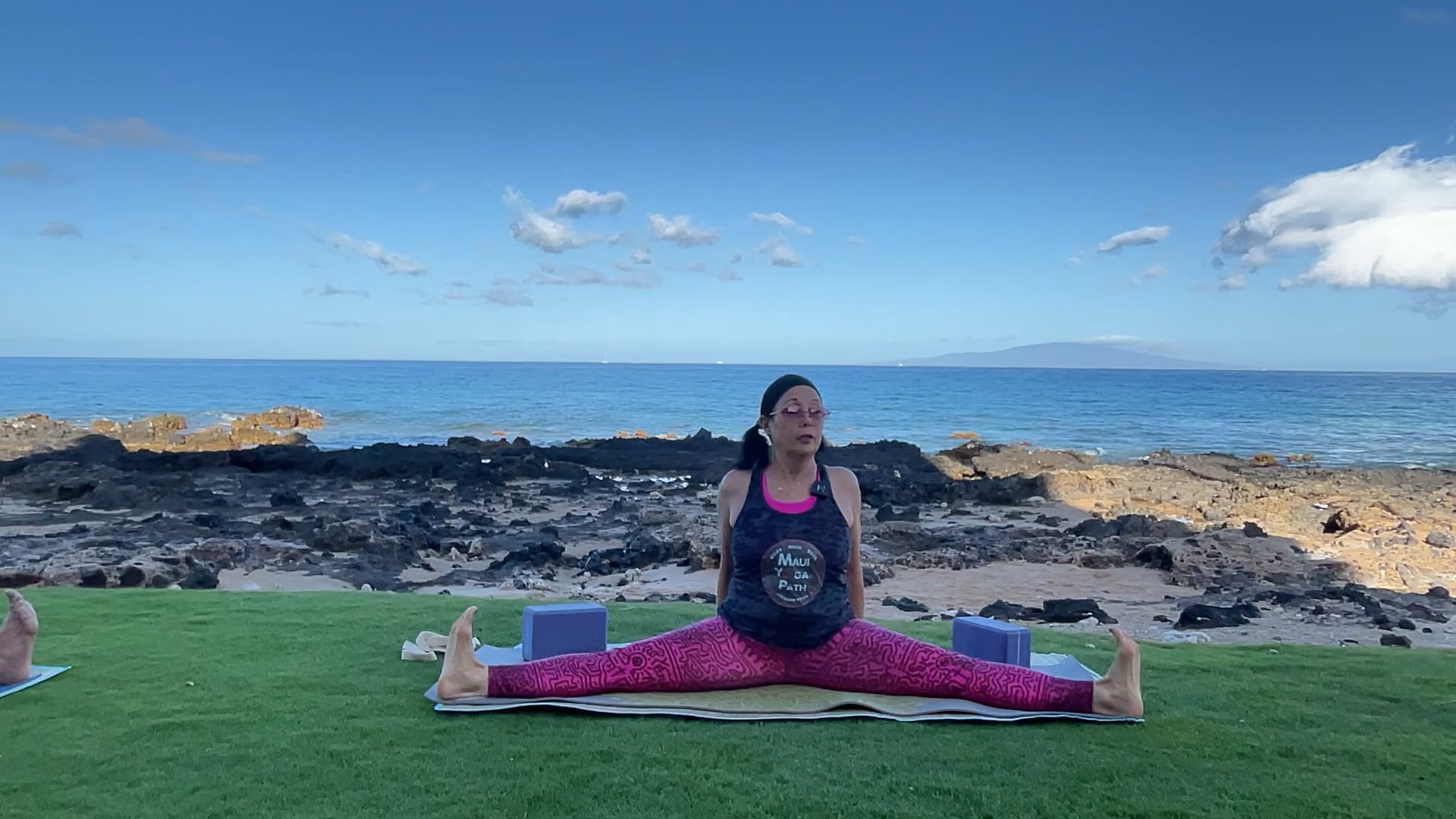 4-23-24  Gentle Beach Yoga: Focus on knee healing and strong legs to stand upright.