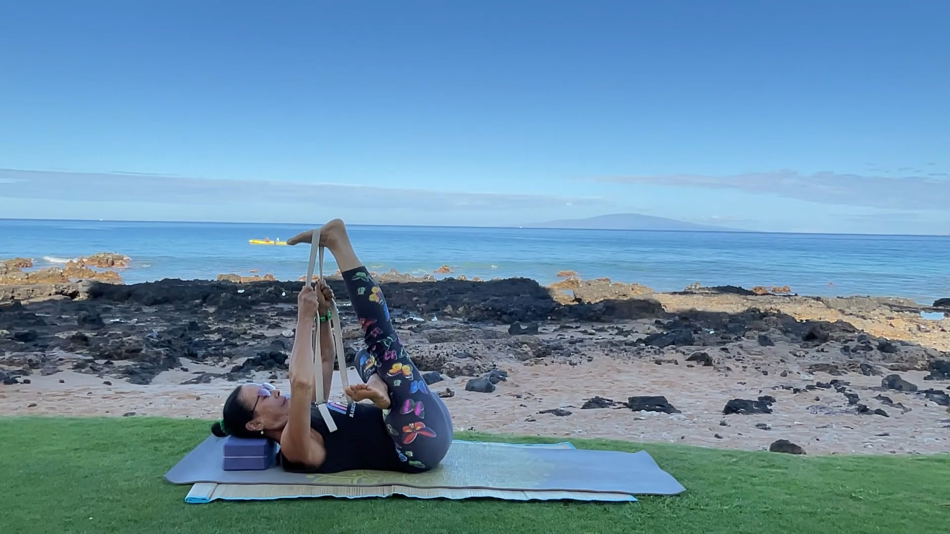4-15-25 Gentle Beach Yoga: Restorative yoga practice with focus on knees and hips.