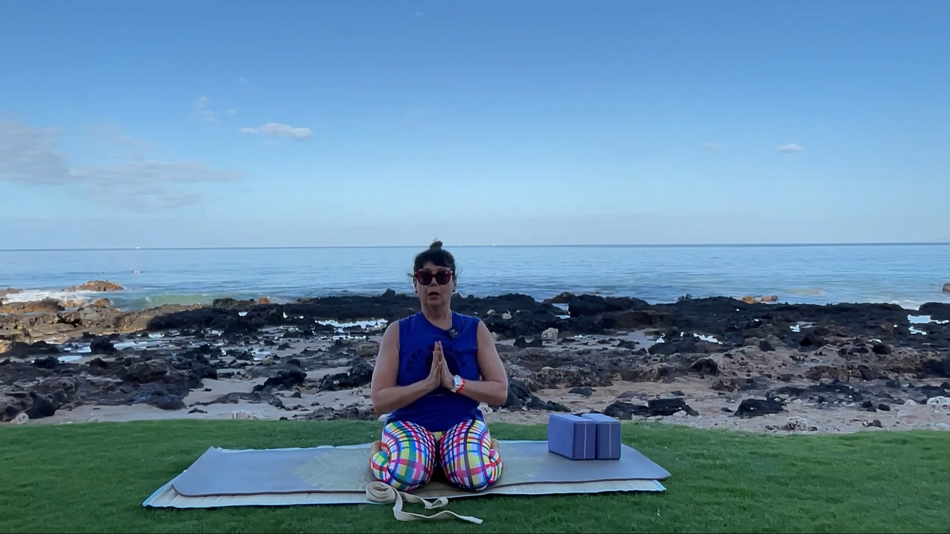 3-26-24 Gentle Beach Yoga: Focus on building an "upright" front spine.
