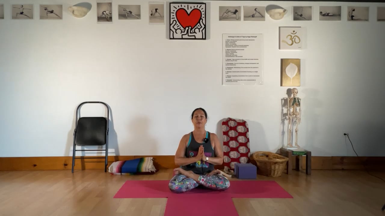 7-6-22  Iyengar Yoga: Focus on leg and hip movements lying, sitting, and standing.
