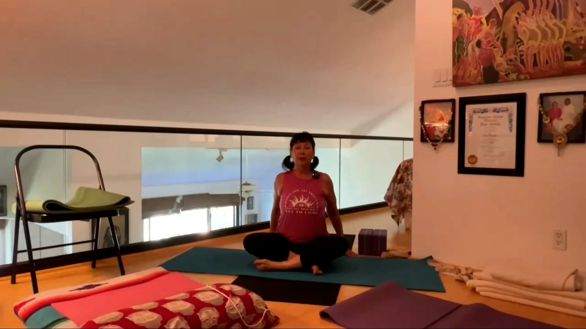6-26-23 Iyengar Yoga: Focus on opening groins and lengthening hip flexors.