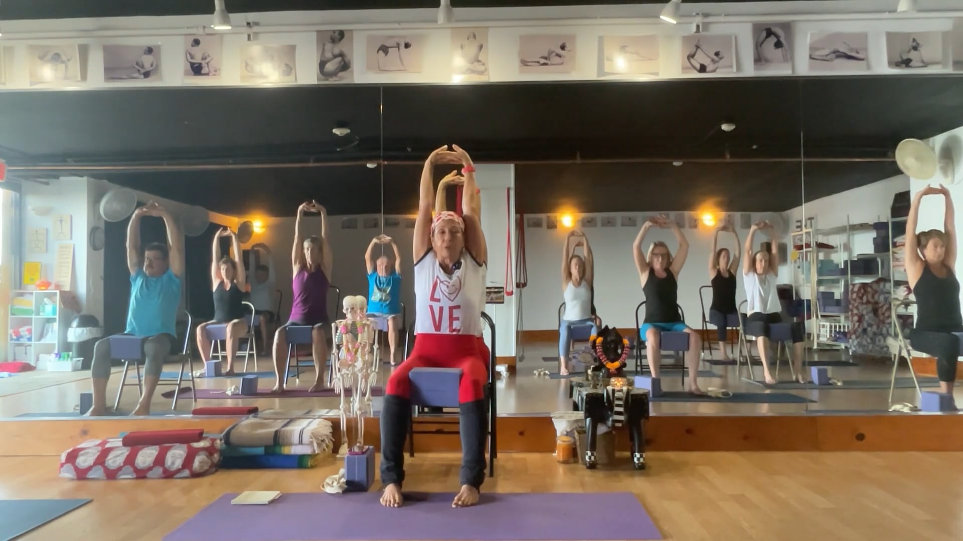 2-3-26 Iyengar Yoga: Chair support is used to explore spinal symmetry, alignment, and steadiness with confidence and ease.