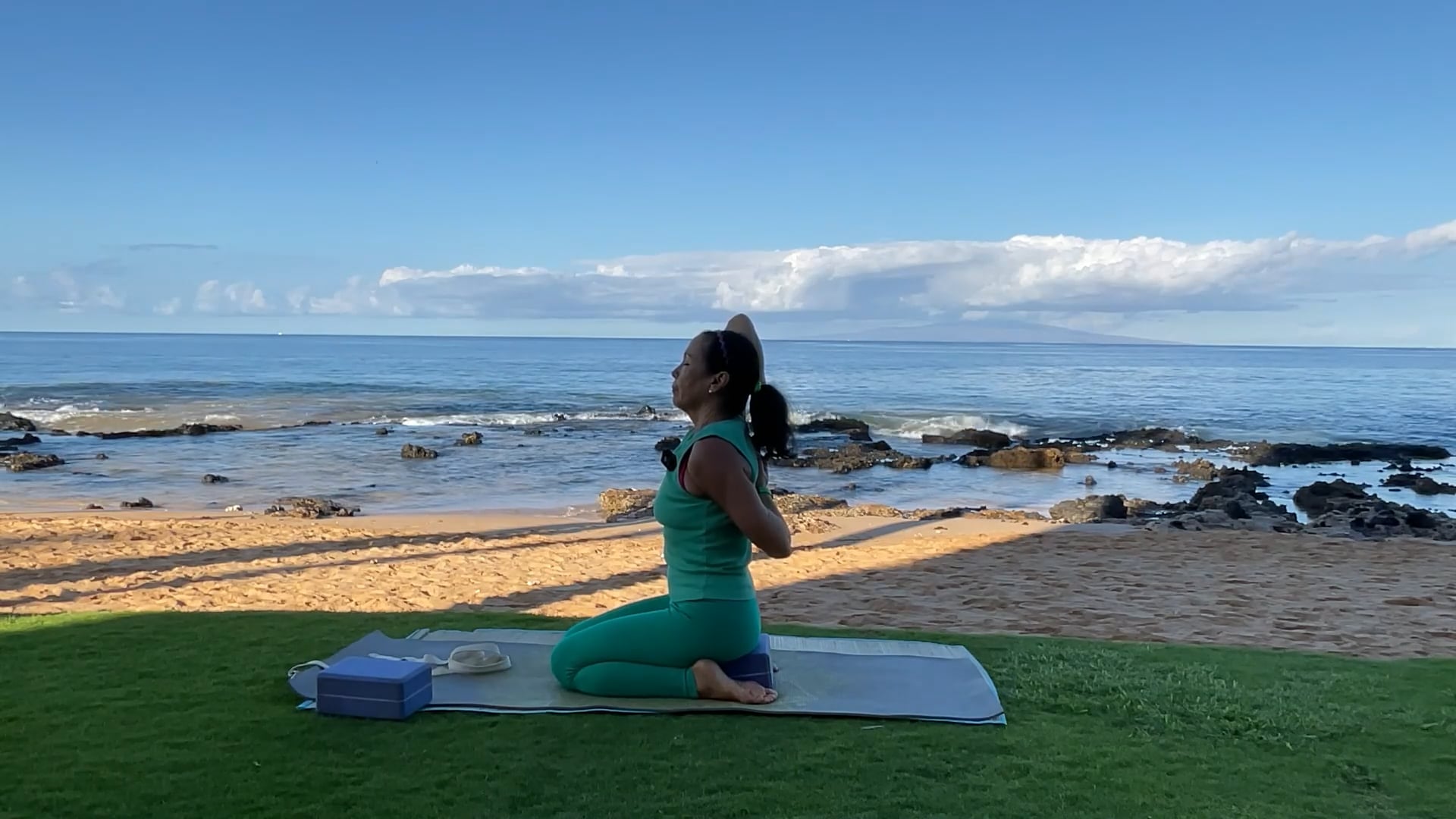 12-10-25 Beach Yoga: Healing lower back pain, shoulder/neck and pelvis balance.