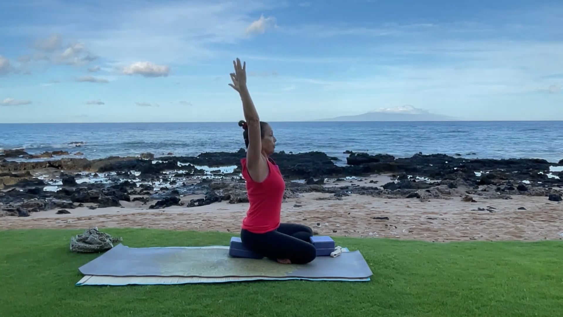 9-21-25 Gentle Beach Yoga: Focusing the mind body part by body part.