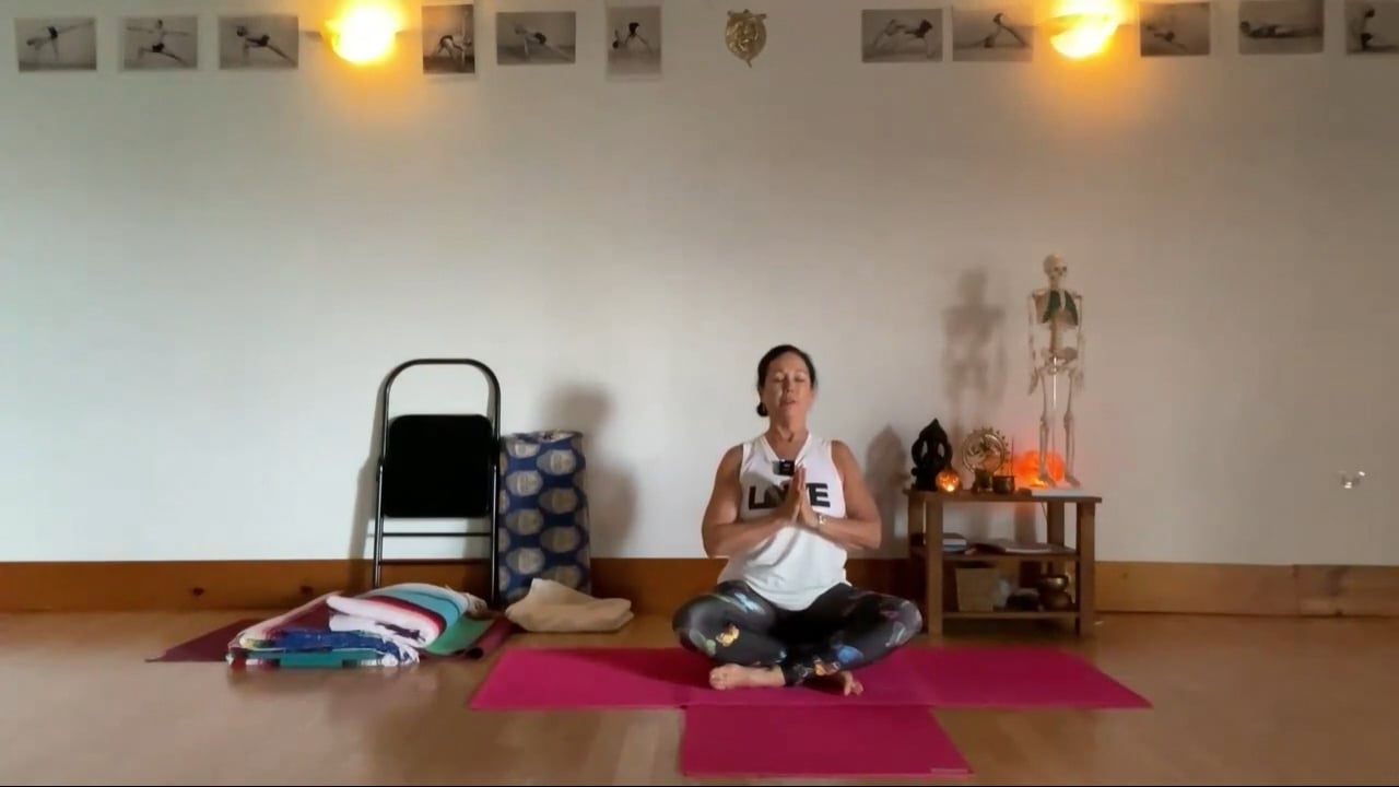 1-24-24 . Iyengar Yoga: Focus on hips: seated stretching and standing balance poses.