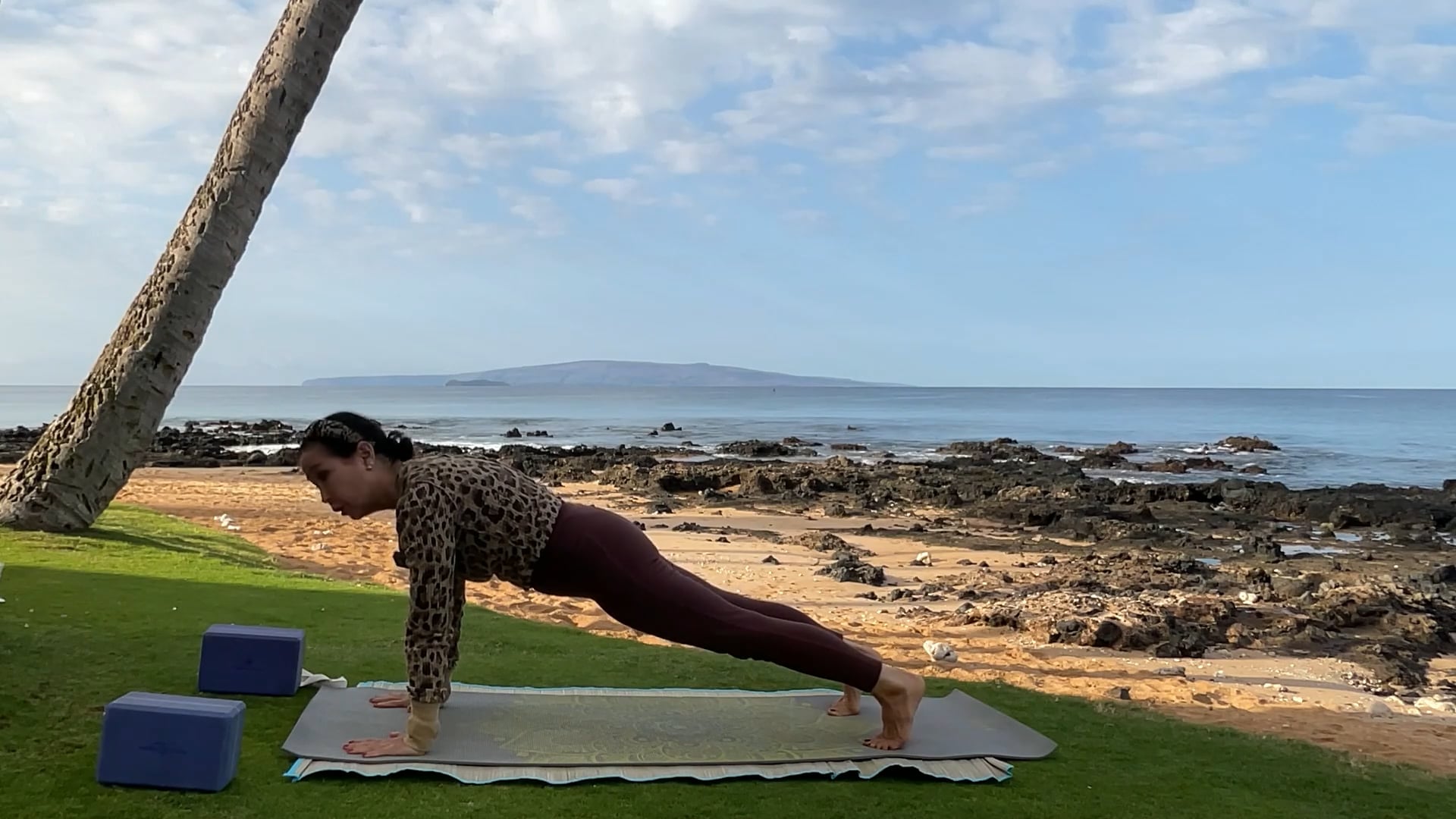 2-6-25 Gentle Beach Yoga: Bringing awareness, feeling sensations to adjust the spine. Seated, standing, back bending, forward be