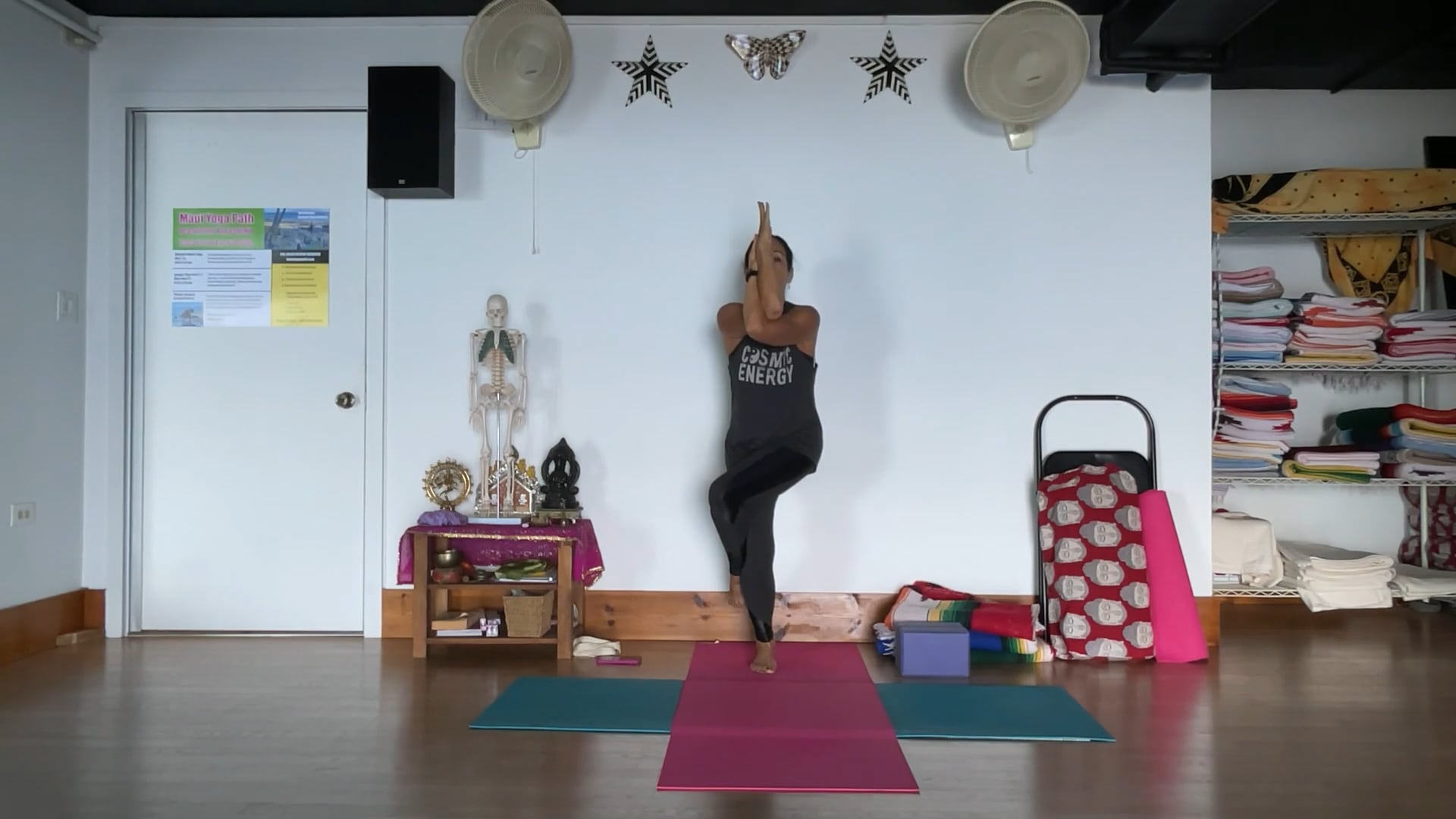 5-23-25 Iyengar Yoga: Focus on outer body: cross legs and arms into back bends.
