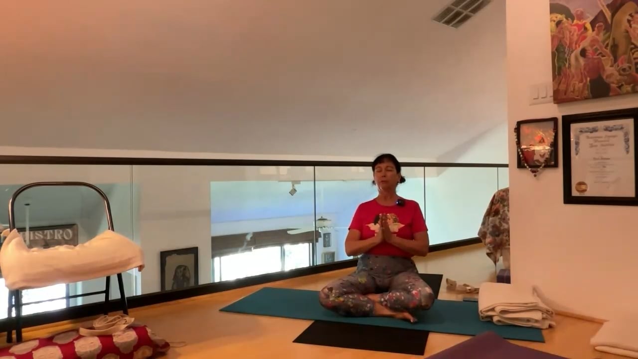 6-12-23  Iyengar Yoga: Focus on shoulder and neck strengthening for space in the joints.