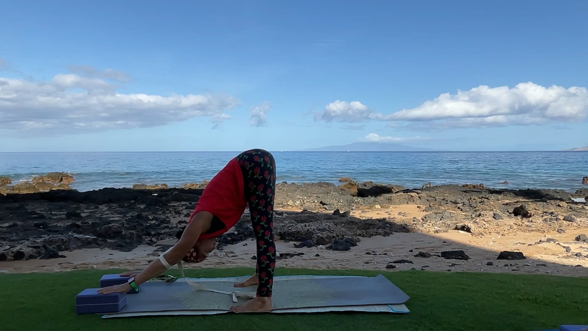 5-13-25 Gentle Beach Yoga: Focus on the front body to uplift the  energy and the spirit.