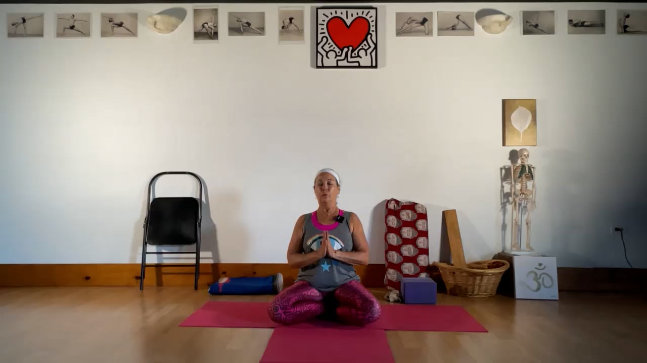 4-29-22 Iyengar Yoga: Balance spinal directions, forward bend, backbend, twist, inversion.