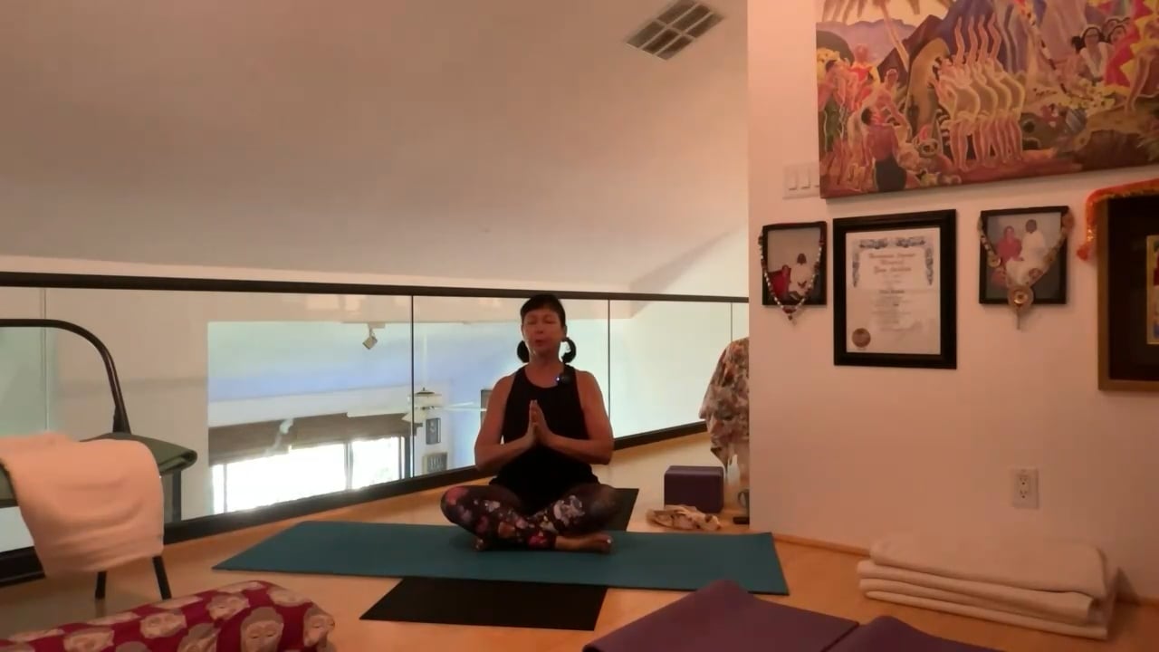 6-7-23 Iyengar Yoga: Focus on stability and balance of pelvis actions for mobility.