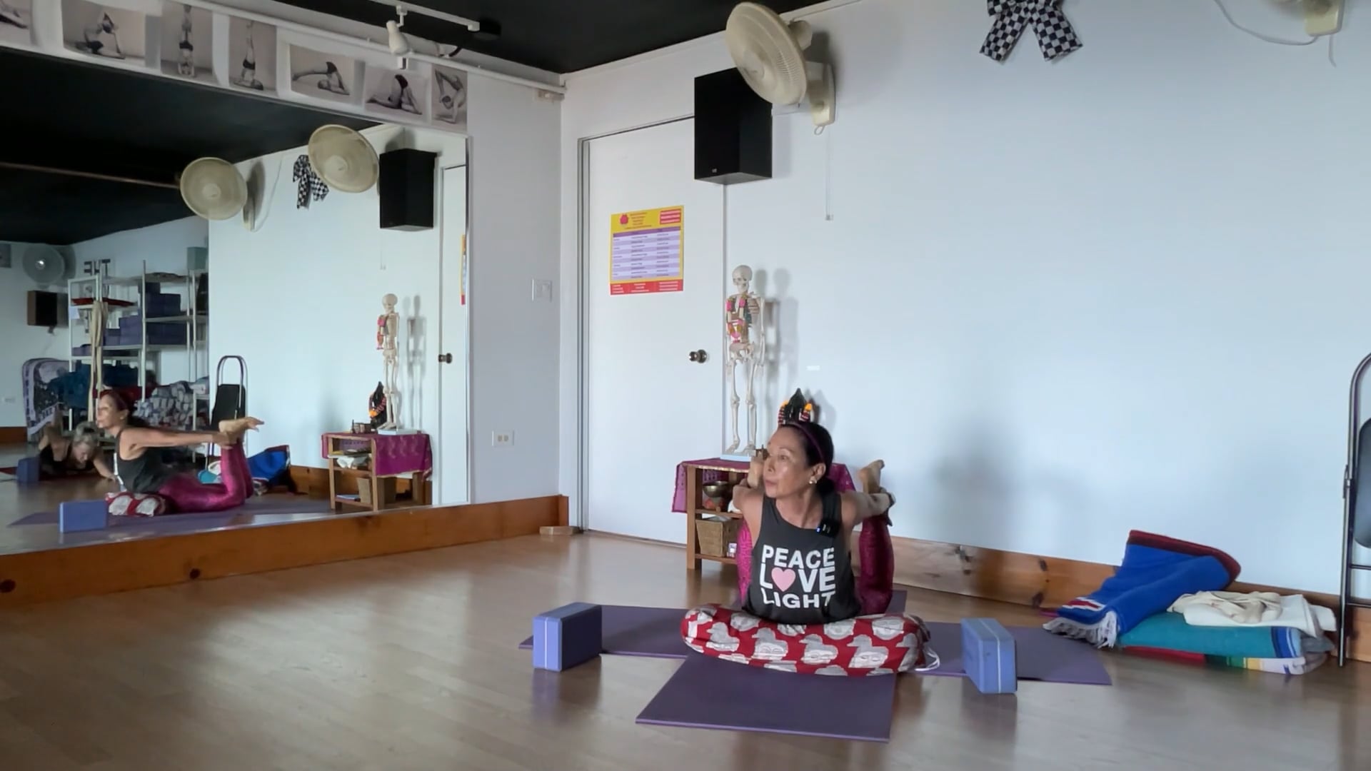 12-8-25 Iyengar Yoga: Feet, backbending, splits, standing poses.