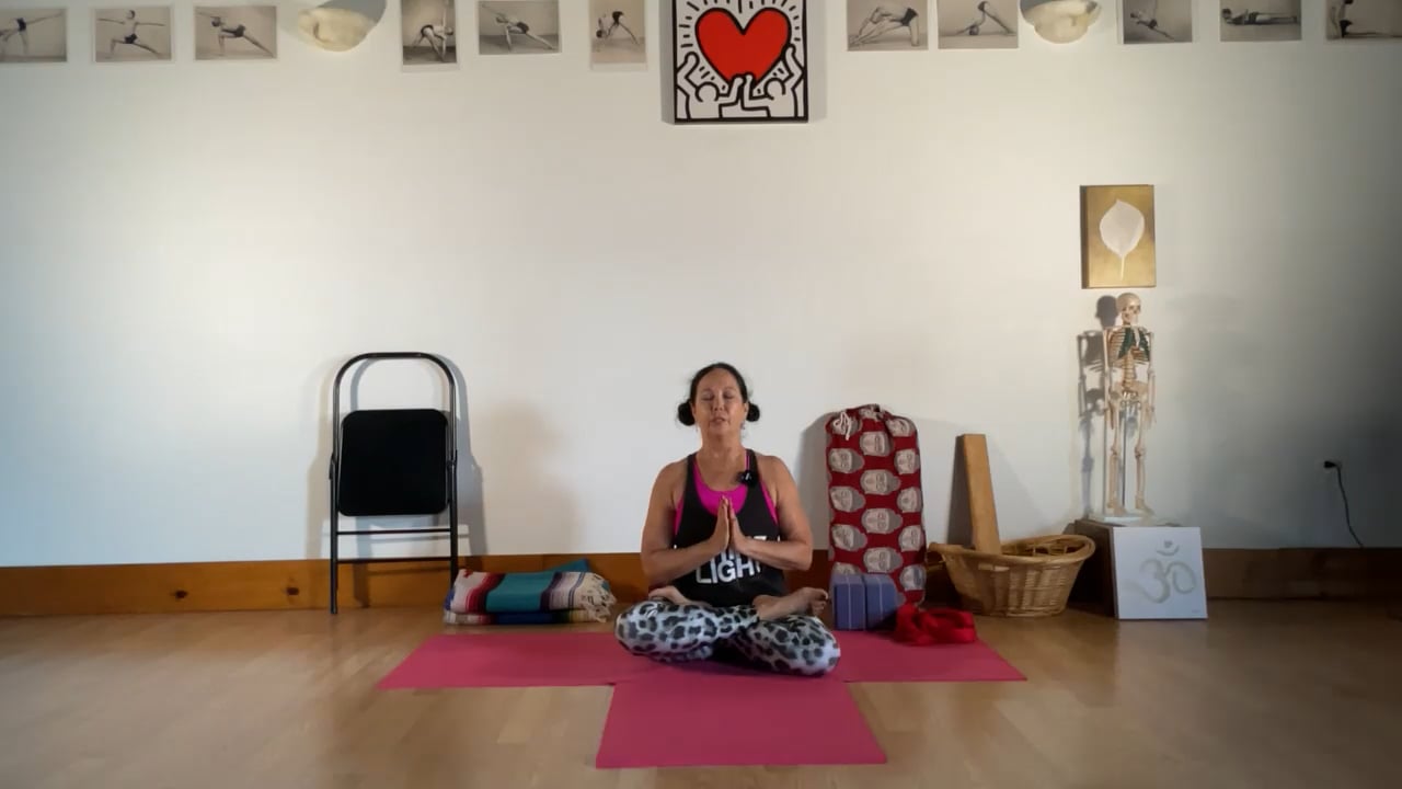 5-10-22  Iyengar Yoga: Connecting the hands and feet, preparation of head balance and shoulder stand hips and shoulder actions.
