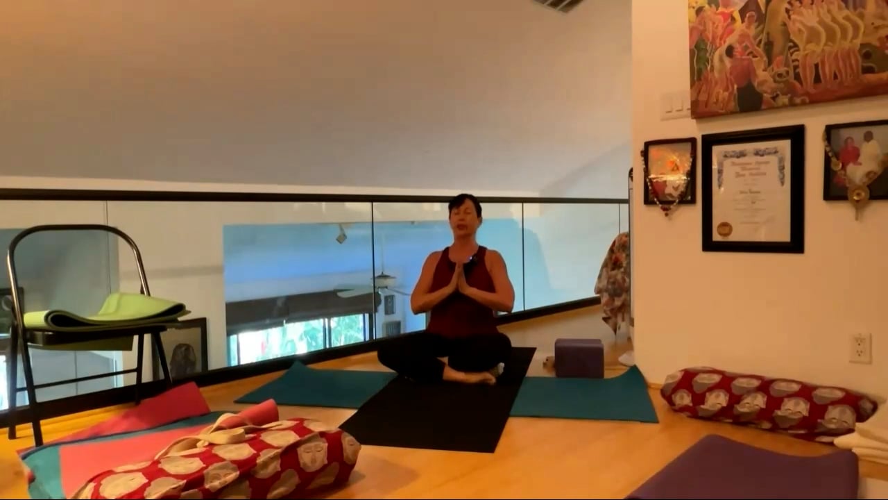 7-21-23 Focus on the base of the spine (tailbone) connecting to the shoulders.
