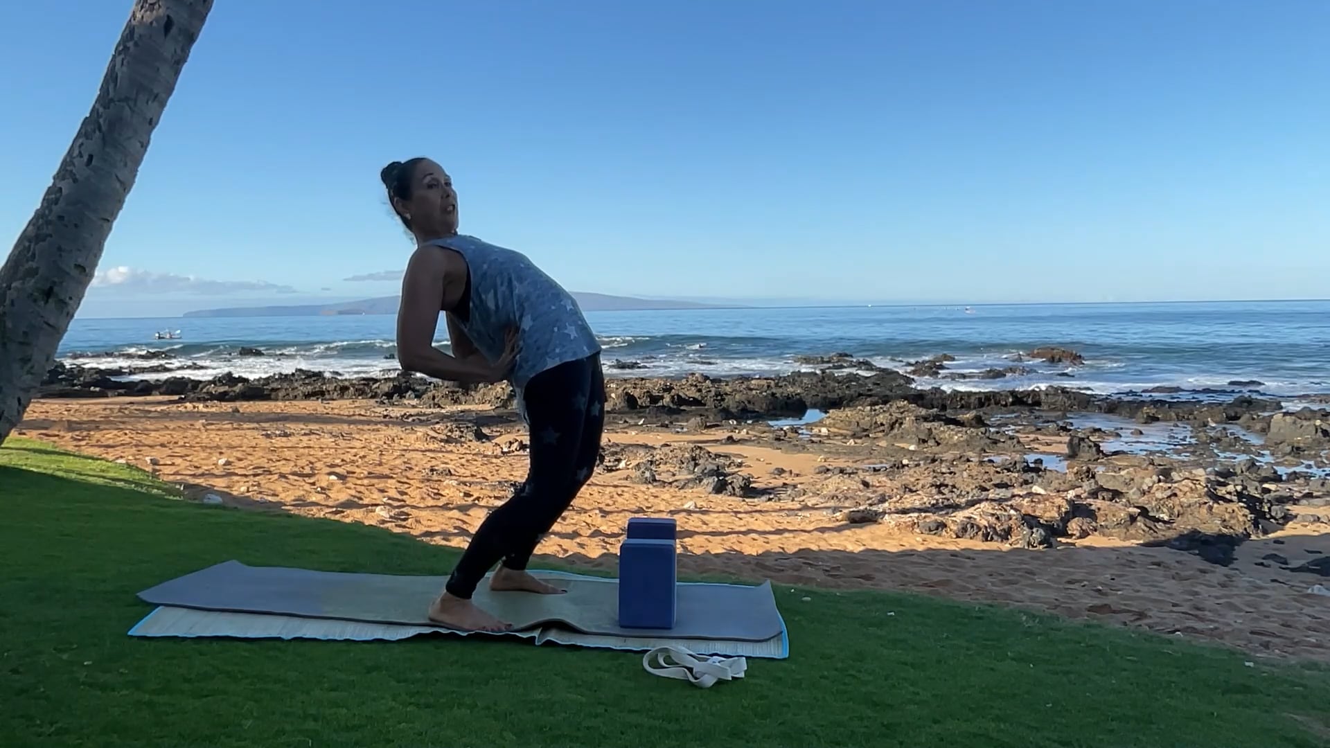 2-18-25 Gentle Beach Yoga: Equal work on shoulders and hips.