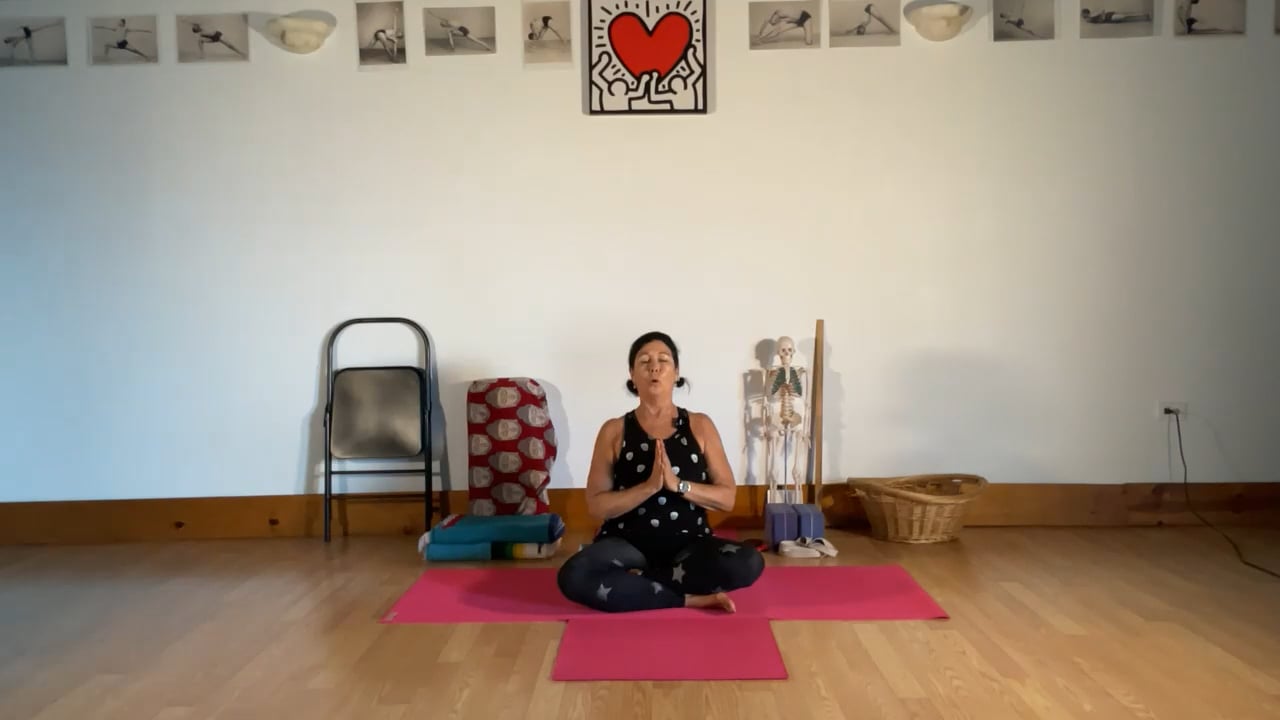 10-5-22 Iyengar Yoga: Cultivate and visualize coiling the spine.
